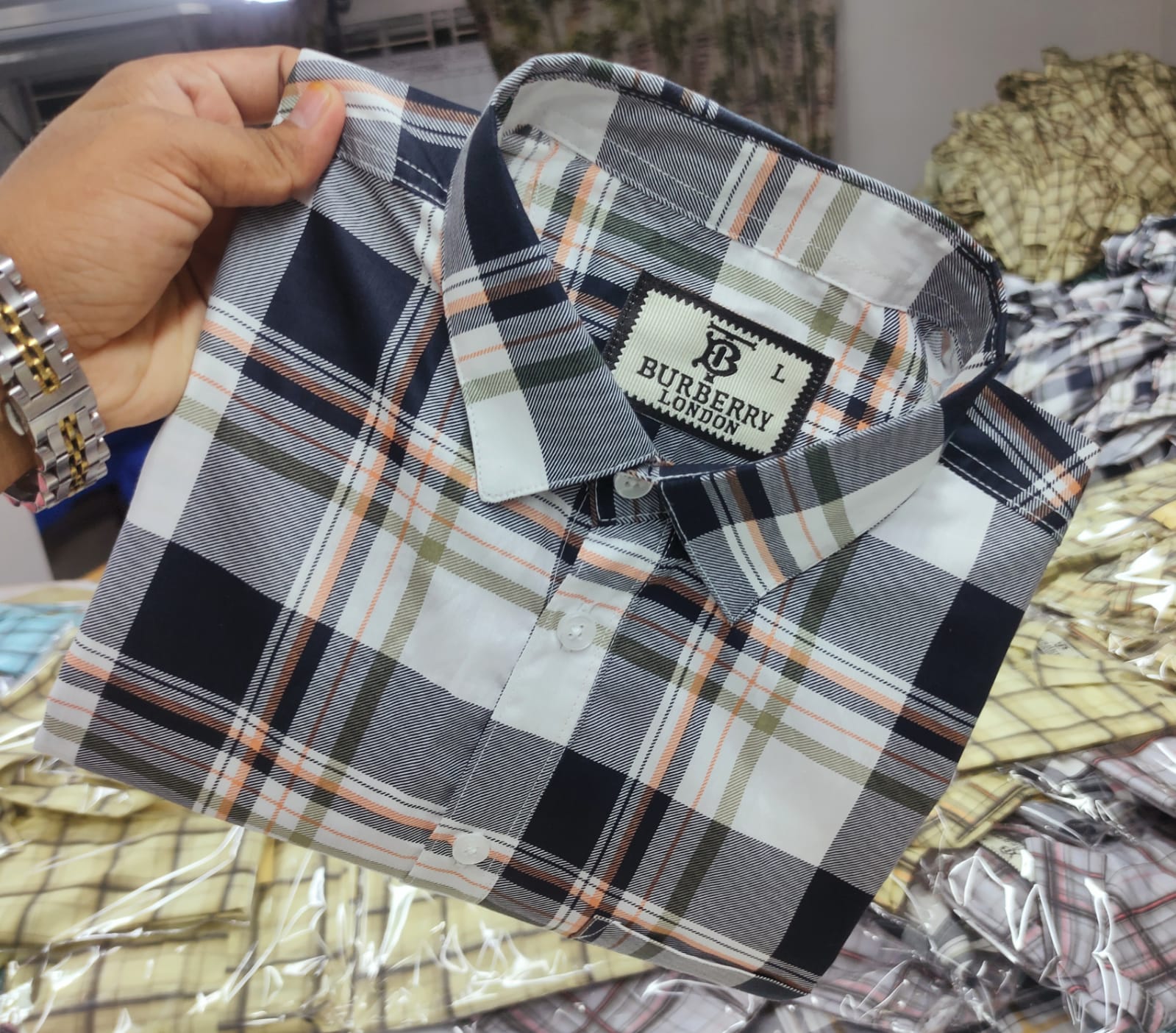 Burberry London Cotton full Sleeve Check Shirt